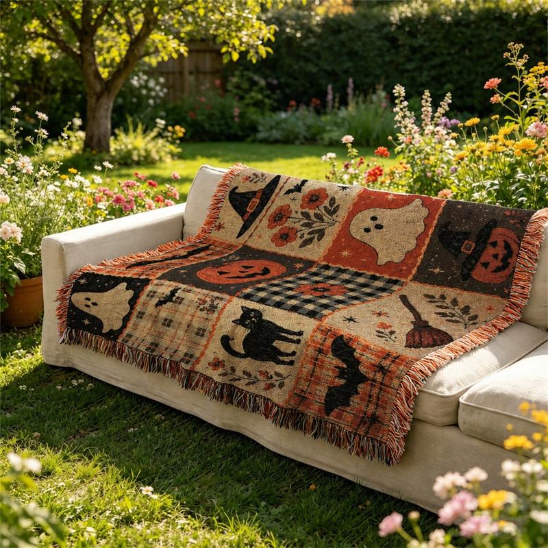 Patchwork Style Woven Blanket