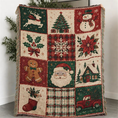 Patchwork Style Woven Blanket