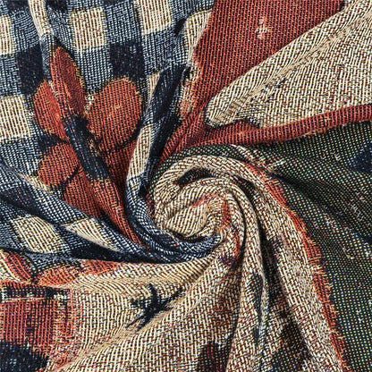 Patchwork Style Woven Blanket