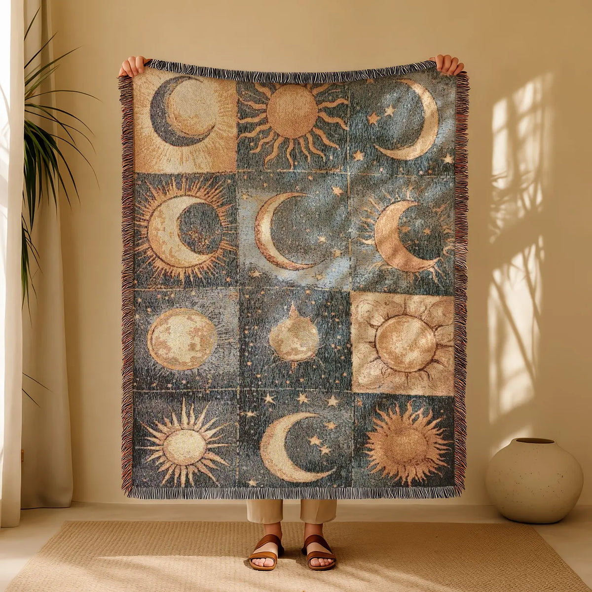 Patchwork Style Woven Blanket