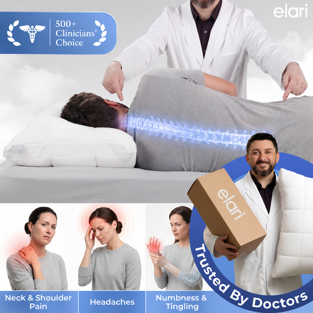 Elari Cooling Adjustable Pillow