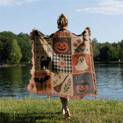 Patchwork Style Woven Blanket